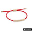 Herren Armband mit Gravur Rot - Gold