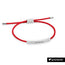 Herren Armband mit Gravur Rot - Silber