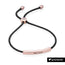 Partner Armband mit Gravur Schwarz - Rosé