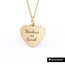Damen Herzkette mit Gravur - Gold