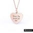 Damen Herzkette mit Gravur - Rosé