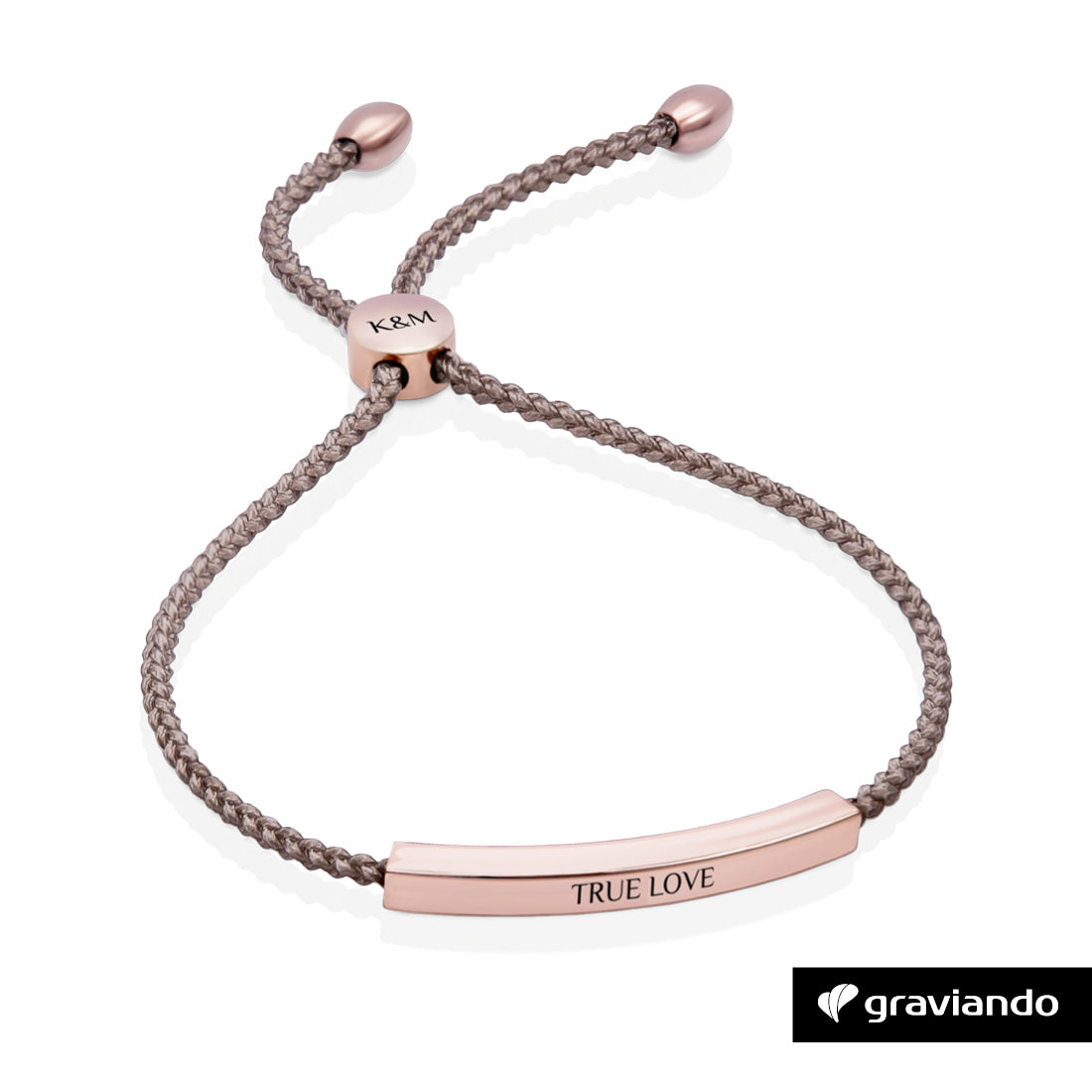 Damen Armband mit Gravur Mink - Rosé