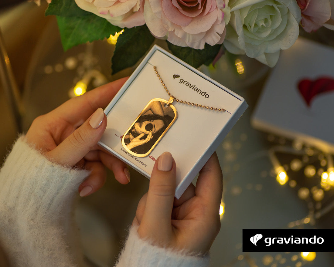 Dog Tag Halskette - Gold