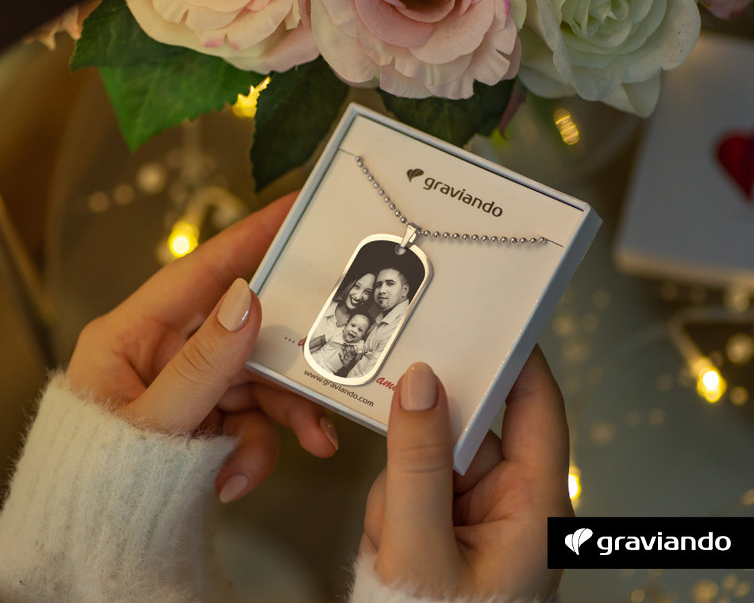 Dog Tag Halskette - Silber