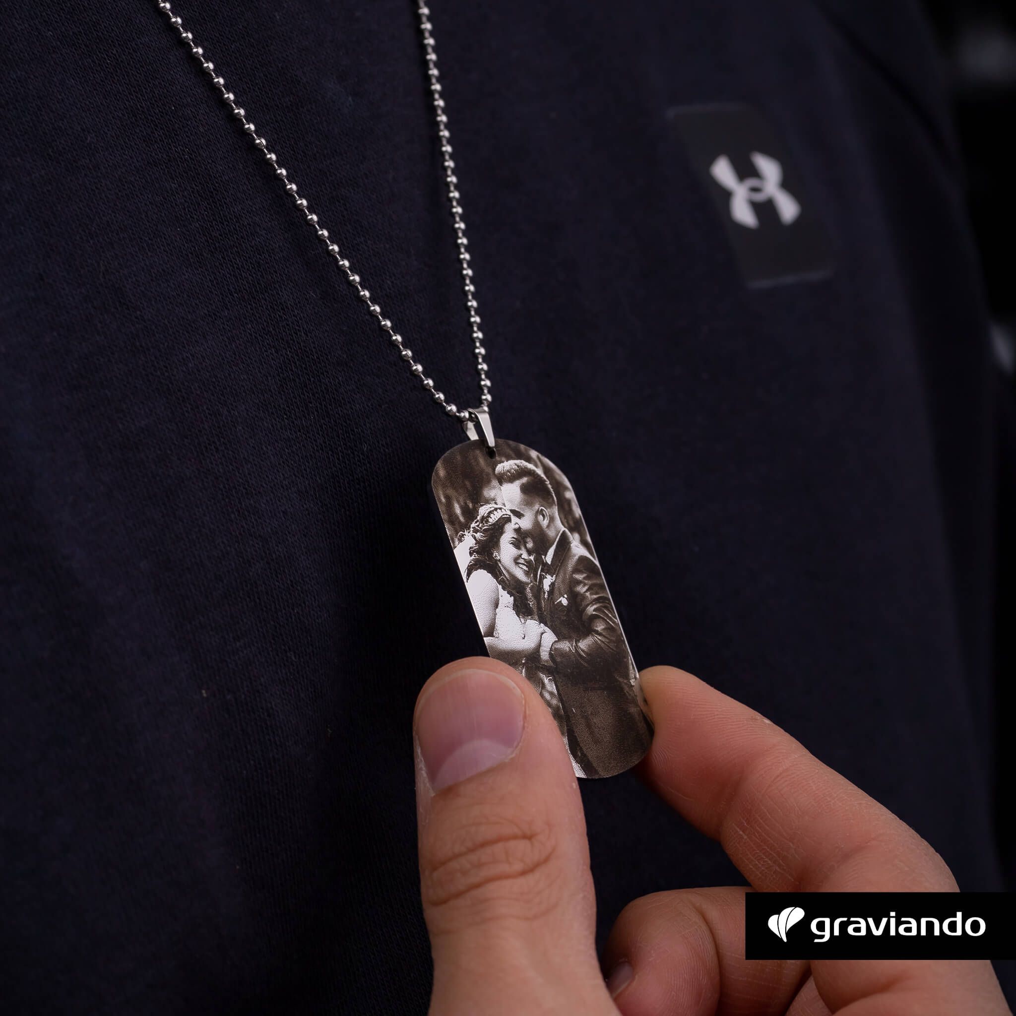 Dog Tag Halskette - Silber