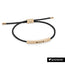 Herren Armband mit Gravur Schwarz - Gold