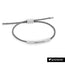 Herren Armband mit Gravur Grau - Silber