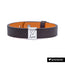 Lederarmband mit Gravur Plättchen - Silber
