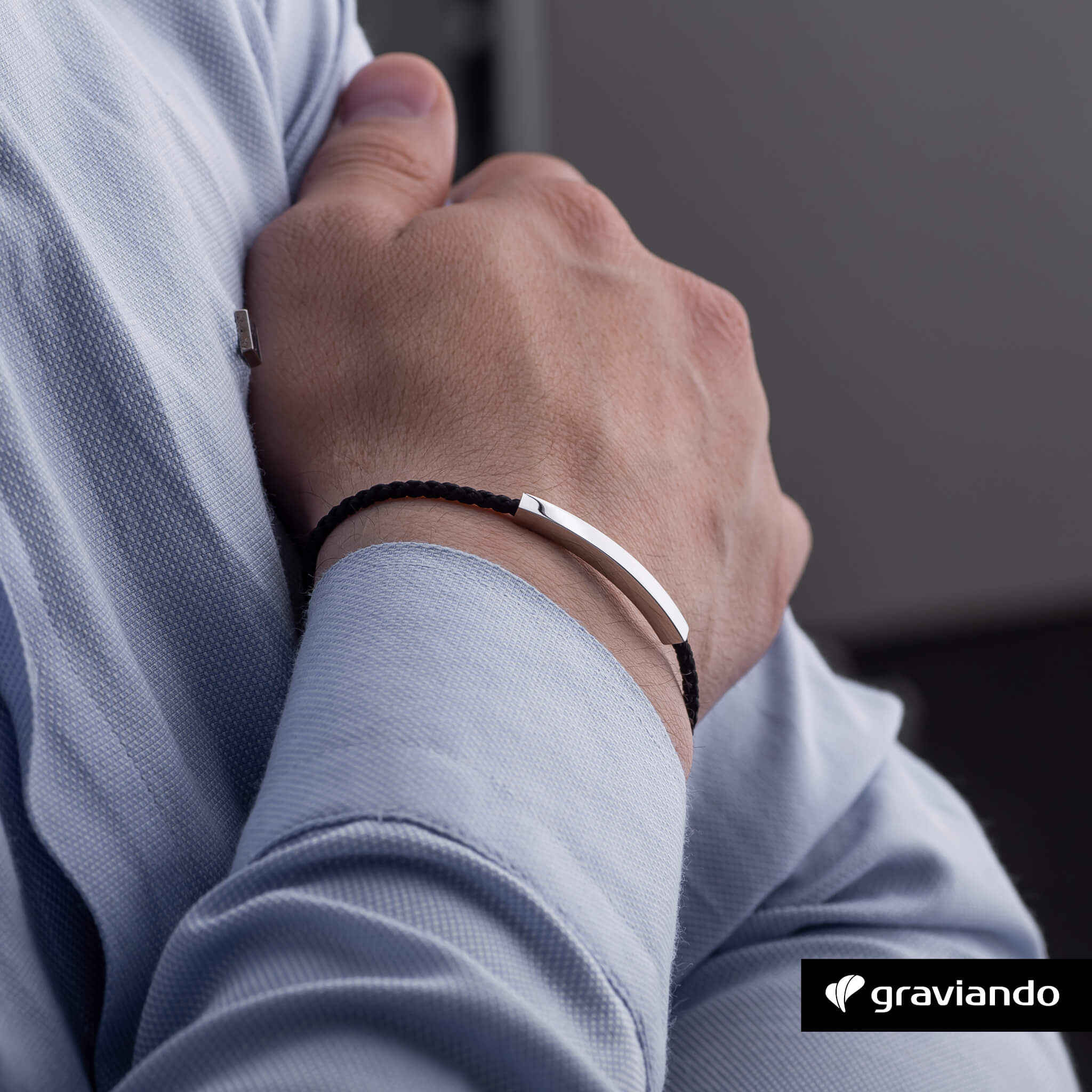 Partner Armband mit Gravur - schwarz_Graviando 