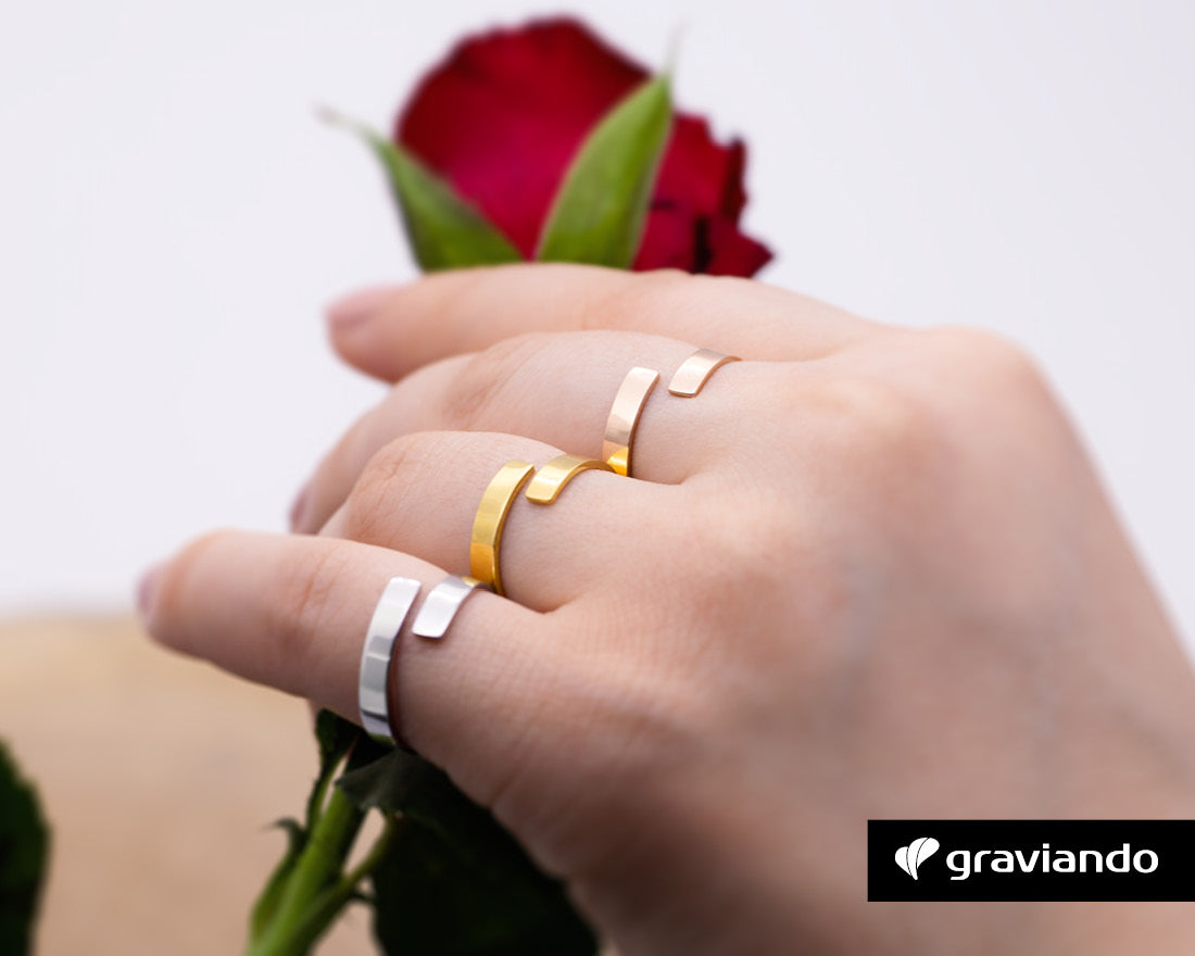 Ring mit Gravur - Rosé
